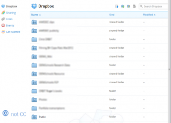 © Preview of how your folders appear on the web version of Dropbox