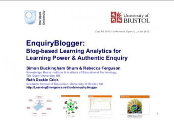 © Preview snapshot of a presentation explaining the rationale for Enquiry Blogger